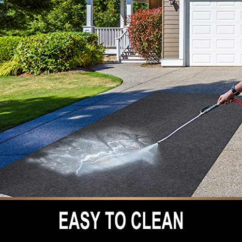 TREETONE Oil Spill Mat, 7.4 x 17 Ft, Premium Absorbent Oil Pad. Contains Liquids, Protects Garage Floor from Spills, Drips, Splashes and Stains. Washable, Reusable, Waterproof Rubber Parking Mats - size: 7.4 x 17 Feet