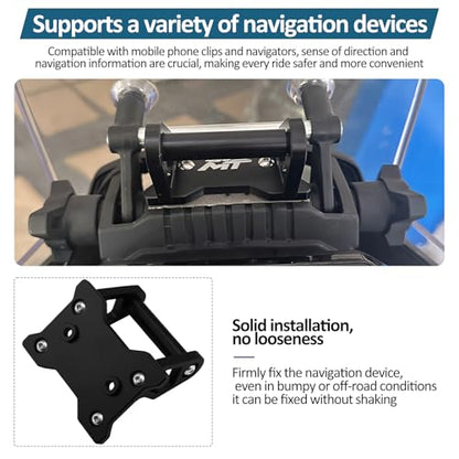 for CFMOTO 450MT MT450 Ibex 450 2024-2025 Motorcycle GPS Phone Holder Auxiliary Device Mount Navigation Extension Brackets(12mm) - size: 12mm