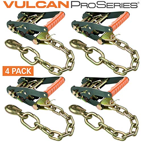VULCAN Ratchet Buckle - Chain Anchor - 2 Inch Handle - PROSeries - 4 Pack - 3,300 Pound Safe Working Load - size: Chain Anchor ProSeries (4- Pack)