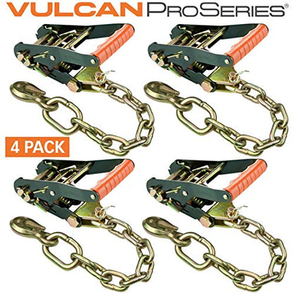 VULCAN Ratchet Buckle - Chain Anchor - 2 Inch Handle - PROSeries - 4 Pack - 3,300 Pound Safe Working Load - size: Chain Anchor ProSeries (4- Pack)