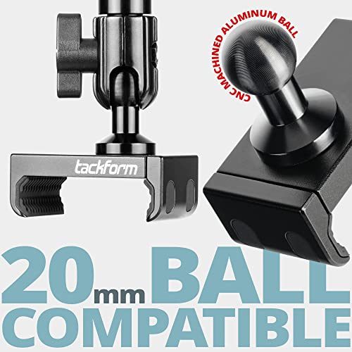 Tackform Enduro 20LITE Phone Holder - Spring Tension Optimized for in Vehicle Use, Truck and Fleet, Rock Crawling | 20mm Aluminum Ball - color: 20LITE