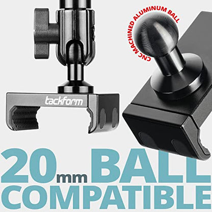 Tackform Enduro 20LITE Phone Holder - Spring Tension Optimized for in Vehicle Use, Truck and Fleet, Rock Crawling | 20mm Aluminum Ball - color: 20LITE