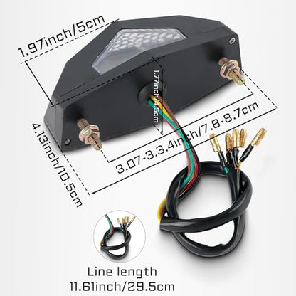 12V Motorcycle LED Rear Tail Turn Signal Light Brake Stop Light Compatible with Honda motorcycles street bikes, scooters,ATVs