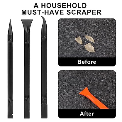 Carbon Fiber Plastic Scraper, 9 PCS Small Scraper Tool Plastic Scraper Tool Multi-Purpose Scraper Pen-Shaped Scraper Tool Non-Scratch Cleaning Tool for Tight Spaces, Kitchen, Crevices, Food, Paint - color: Multicolor