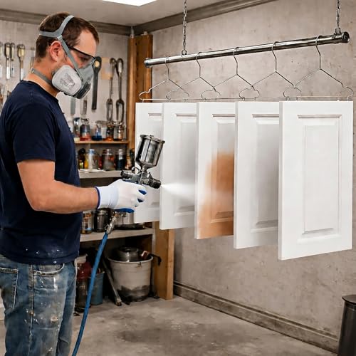 20 Pack Cabinet Door Hangers for Spray Painting & Paint Drying Kit | Positioning Lock, 25 lbs Capacity, Less Flipping, More Stable Hanging
