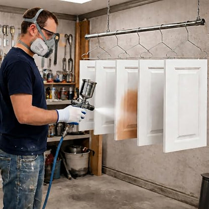 20 Pack Cabinet Door Hangers for Spray Painting & Paint Drying Kit | Positioning Lock, 25 lbs Capacity, Less Flipping, More Stable Hanging
