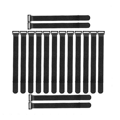 [16 Pack] Cable Straps 12 inch, Reusable Fastening Cable Ties Set, Adjustable Multipurpose Hook and Loop Securing Cinch Straps for Cord Management (1 inch Wide) by Tangser - size: 1'' x 12 '' - 16 pcs