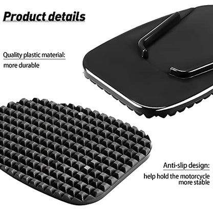 8 Pieces Motorcycle Kickstand Pad Motorcycle Stand Plate Motor Anti Slip Plate Parking Accessory for Outdoor Grass Sand Slippery Ground Hot Pavement Parking Day