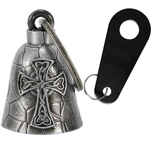 Dream Apparel Motorcycle Bell Guardian Angel Drive Away Gremlin, Biker Bell for Men Women Rider Riding, Good Luck Gift - style: Celtic