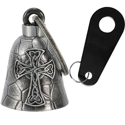 Dream Apparel Motorcycle Bell Guardian Angel Drive Away Gremlin, Biker Bell for Men Women Rider Riding, Good Luck Gift - style: Celtic
