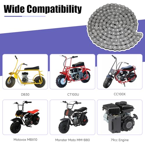 35 Chain 140 Links Chain Breaker Compatible with Coleman Mini Bike CT100U CC100X Baja DB30 Motovox MBX10 MBX11 Predator 79cc 97cc 100cc Mega Moto MM-B80 105cc Engine Parts - color: Black
