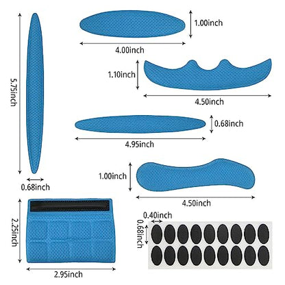 2 Set Cycle Helmet Pads, Helmet Padding Kit, Universal Foam Pads for Motorcycle Bike Cycling Helmet (Blue) - color: Blue