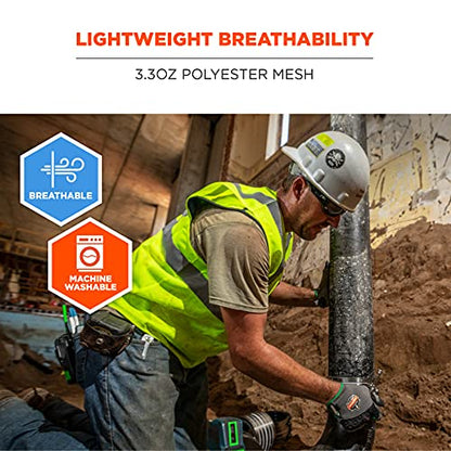 Ergodyne GloWear Economy High Visibility Reflective Safety Vest, Hook & Loop Closure - color: Orange, size: X-Small