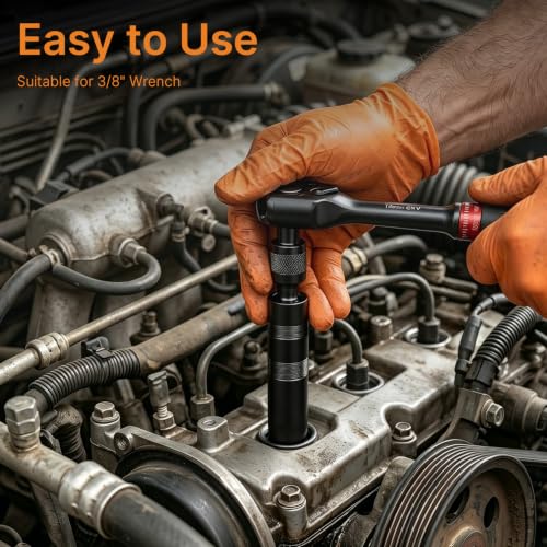 14mm&16mm Magnetic Swivel Spark Plug Socket Set- Thin Wall 3/8" Drive 12 Point Standard Spark Plug Sockets Removal Tool - CR-V Steel Made For Motorcycle, Car, SUV, BMW, Nissan, Mini, Mercedes (Black) - color: Black