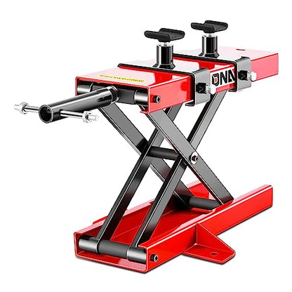 ‎DNA Motoring Motorcycle Scissor Lift Jack Hoist Stand with Saddle and Pins - 1100lbs (500KG) 3.7-14.8" Lifting Range, TOOLS-00289 - style: 1100lbs