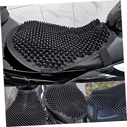 Luxshiny Sturdy Motorcycle Seat Cover Massage Pad Silicone Cushion for Motorbike