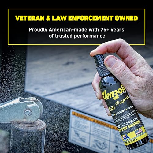 Clenzoil Multi-Purpose CLP Lubricant - 3-in-1 Oil - for Garage Door, Bike Chain, Guns & More - Bicycle & Motorcycle Use - Dropper & Spray Bottle - 4 oz