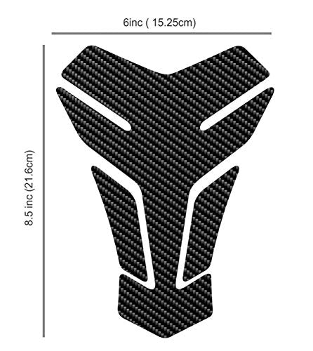 3D Motorcycle Carbon Fiber Vinyl Gel Gas Tank Pad Protector Decal and Sticker Tankpad. (New Generation Silicone-Based Adhesive) - color: Carbon A
