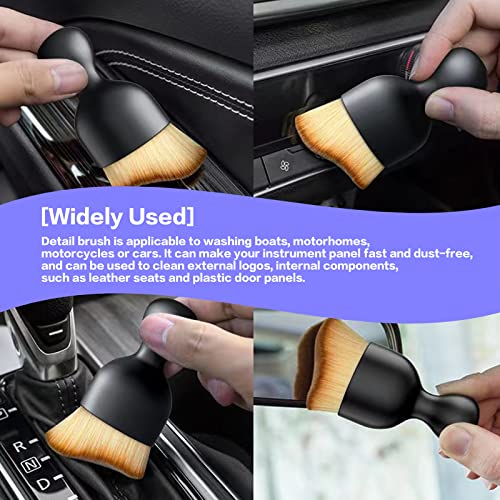 AOCISKA Car Interior Detailing Brush,Soft Bristle Cleaning Brush Car Detailing Brush Dusting Brush,Car Interior Cleaning Tool,Auto Detail Brush Car Dash Duster Brush (Black) - color: Black