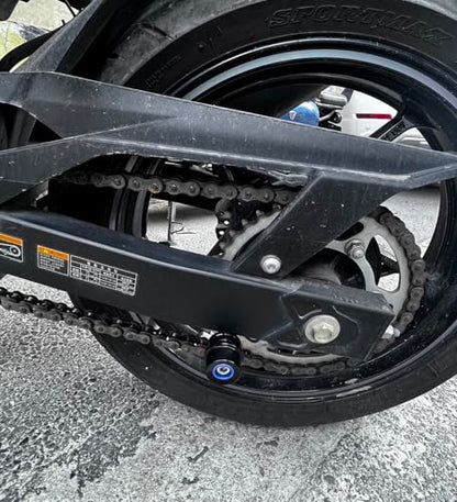 M6 Paddocks Swing Arm Spools For YZF R1 R3 R6 R7 R9 R25 R125 MT-03 MT-09 RS660 Tuareg 660 RSV4 RS 457 Shiver 750 Monster 695 696 950 821 796 937 Motorcycle Swingarm Spools Slider Stand Screw (Blue) - color: Blue