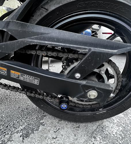 M8 Bobbins Swing Arm Spools For Ninja 400 500 650 ZX6R ZX10R GSXS 750 1000 GSX-8S GSXR 600 750 1000 S1000RR/R/XR CBR 600 900 954 1000 RR Motorcycle Swingarm Spools Slider Stand Paddock Screw (Blue) - color: Blue