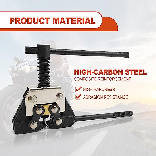 Roller Chain Breaker Detacher Tool for for #25#35#41#40#50#60 415H, 428H, 520, 530 Roller Chain Motorcycle Bicycle Go Kart ATV Chains Replacement, Chain Splitter Detacher Cutter (Black)