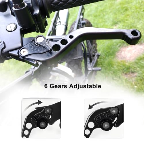 Universal Motorcycle Brake Lever 7/8" 22mm Handlebar CNC Hydraulic Master Cylinder Reservoir Clutch Pump Left & Right Set - color: Black