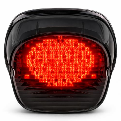 Eagle Lights Strobing LED Brake Light for Harley Davidson Motorcycles with Bottom License Plate Window - Smoked - color: Smoked with Bottom License Plate Window