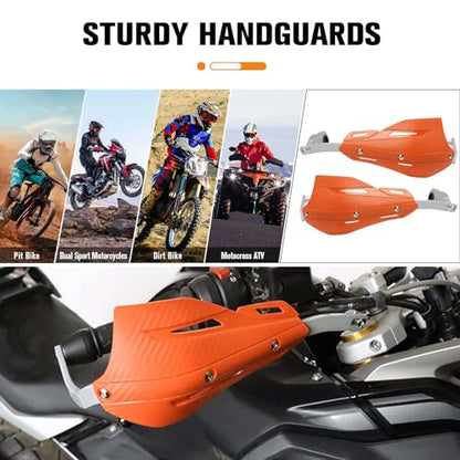 CHIFUN Handguard for 7/8" 22mm and 1 1/8" 28mm Motorcycle Handlebar Brake Lever Protection Hand Guard CNC Aluminum Compatible with ATV Motorbike Motocross Supermoto Racing Dirt Pit Bike - color: White