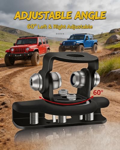 Led Light Bar Mounting Brackets No Drill Adjustable Ditch Light Brackets | 2PCS 304 Stainless Steel A Pillar Light Mount Fog Light Brackets Mount Hood Mount Light Anti-Scratch for Truck Offroad - color: 2PCS LED Light Bar Mounting Brackets