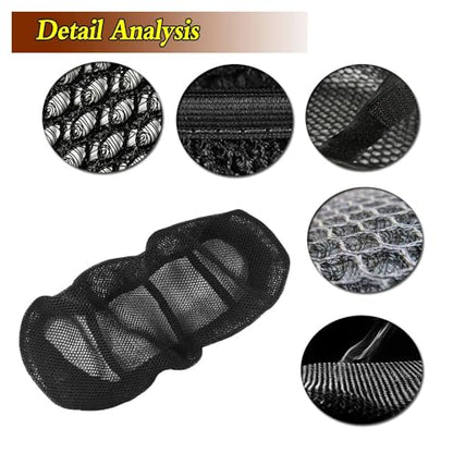 for 2024 NX400 NX500 NX 400 500 Rear Seat Cowl Cushion Cover Net Insulation 3D Mesh Guard Protector Motorcycle Accessories, Black