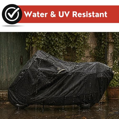 Dowco Guardian 50124-00 WeatherAll Plus Indoor/Outdoor Waterproof Motorcycle Cover, Black, Sportbike