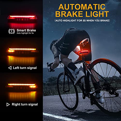 JINKEY Bike Turn Signals,Bright Bicycle Turn Signals Front Back IPX5 Waterproof Wireless Remote Control Rear Bike Light USB Rechargeable LED Bike Flashlight for Mountain Bike,Bicycle,Scooter - color: Style 3