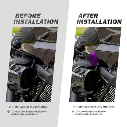 Motorcycle PC ST Headlight Fairing Air Deflector Side Wing Windshield Kit Fit for Harley Softail Low Rider ST 2022-up Purple - color: Purple