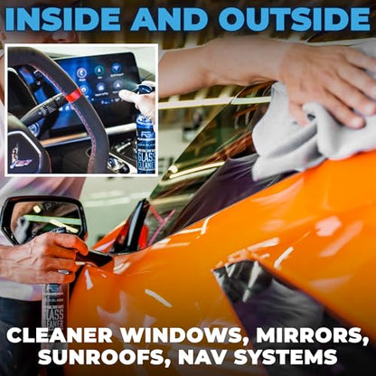 Window and Glass Cleaner Streak Free for Cars - Ammonia Free, Tinted Window Safe, Auto Glass Cleaner for Windows, Mirrors, Navigation Screens; Car, Truck, SUV and Home Use - color: Glass Cleaner