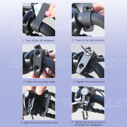 Motorcycle Helmet Lock, Anti-Theft Security Aluminum Alloy Handlebar Locks with 2 Keys, Tamper-Proof Safety Helmet Holder Hook for Motorcycles ATVs Dirt Bikes Scooters (Lock) - color: Lock