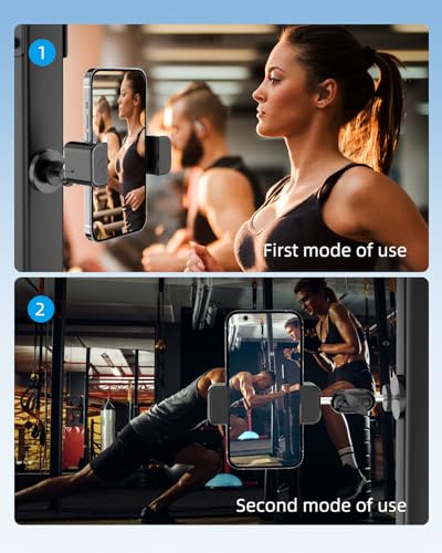Gym Magnetic Phone Holder, 360°Adjustable, Magnetic Phone Holder Mount for Gym, Portable Gym Accessories, Workout Gift for Men and Women, Compatible with iPhone 16 15 14 13 Pro Max - size: JSF22