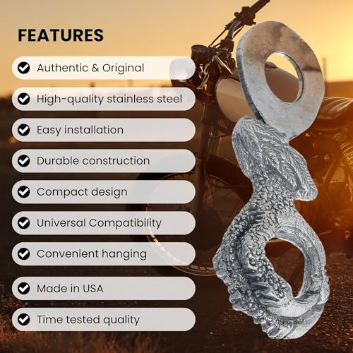 Guardian Bell Eagle Claw Good Luck Bell Hanger Mount | Motorcycle Bell | Lead-Free Pewter | Made in USA - color: Claw