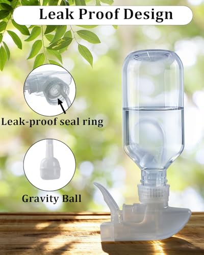 2 Pack 360° Spray Bottles, 10 oz Plastic Small Containers with Adjustable Spray Nozzles, Spray Bottles for Hair, Cleaning Solutions, BBQ and Plants Clear - color: Clear, size: 10 Ounces