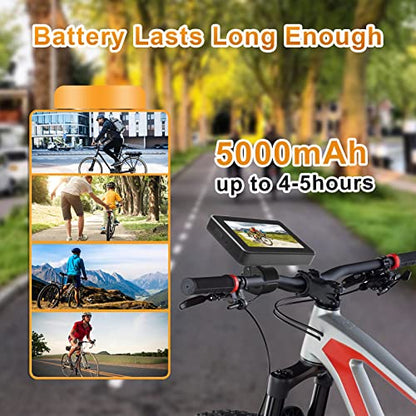 Bike Camera Rear View AHD with Night Vision & 110° Wide Angle | Universal Bicycle Camera for E-Bikes, MTB, Road Bikes, Wired Plug and Play, Fits Handlebar Diameter 18-42 mm