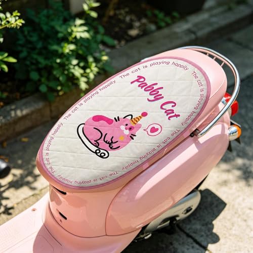 Scooter Seat Protector – Reflective Sun Blocking Cushion Cover, Ddual Layer Thermal Barrier, Weather Resistant Saddle Guard | Ideal for Electric Scooters, Mopeds, Outdoor Parking, Hot Climate - color: Pink