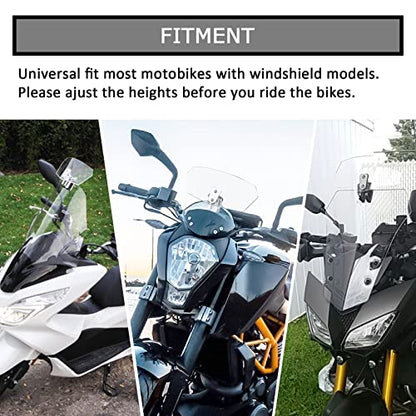 Universal Motorcycle Windshield Extension Adjustable Spoiler Windscreen Extender for Motorcycle(Transparent)