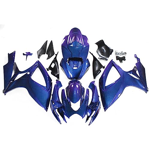 FLPRO Motorcycle Fairing Kit Fit for Suzuki 2006 2007 GSXR600 GSXR750 K6 GSX-R600 GSX-R750 06 07 Fairings ABS Plastic Injection Bodywork Magic Black Bodyframe - color: Magic Black