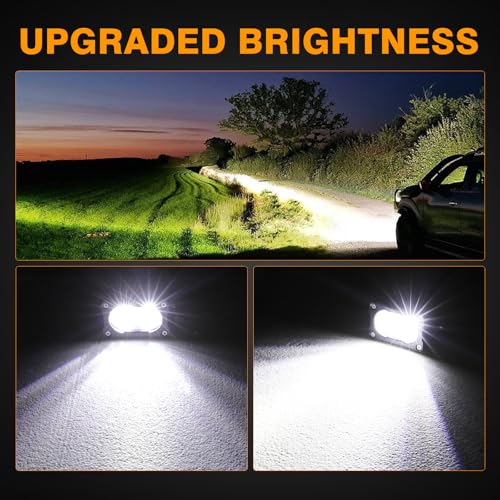Muto-Beam LED Pods, 2PCS 3Inch Driving Lights 40W Spot Flood Combo Fog Light Off Road LED Cubes Backup Lighting Auxiliary Light Ditch Lights for Truck ATV UTV Motorcycle SUV Jeep Dirt Bike - size: Combo