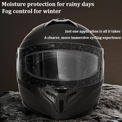 4 PCS Large Anti-Fog Film & Rainproof Film for Motorcycle Helmet Visor for Sena Outstar S Phantom Impulse OutForce, Ultra HD Helmet Shield Films, Clear Anti Fog Patch, Anti-Steaming