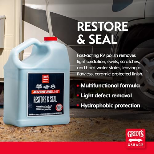 Griot's Garage Adventure Line Restore and Seal, Auto Detailing and Polishing for RVs, Campers, Boats, ATVs, Motorcycles, Works on Paint, Chrome, Steel and More, 10888, One Gallon - size: 128 Fl Oz (Pack of 1)