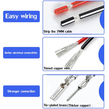 4 Pin Connector Waterproof,4Pin Way Car Electrical Connector,with Wire 16 AWG Marine for Car,Truck,Boat,Motorcycle and Other Wire Connections. (5pairs) - size: 4-way