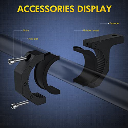 Nilight 4PCS Roll Bar Clamps Mounting Brackets LED Light Mount Clamp Tube Lights Mounts Fit on 2.135" 2.25" 2.375" 2.5" Bull Bars Roof Racks Rolls Cages for ATV UTV Truck - size: For 2.135"/2.25"/2.375"/2.5”Bar