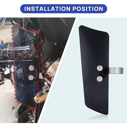 Leg Wind Deflector, PSLER Motorcycle Front Fork Wind Deflectors with Brackets for VT1100C2 Shadow Sabre, VN1500D Vulcan Classic, VL1500 Boulevard, XV1600 Road Star Classic, Smoke