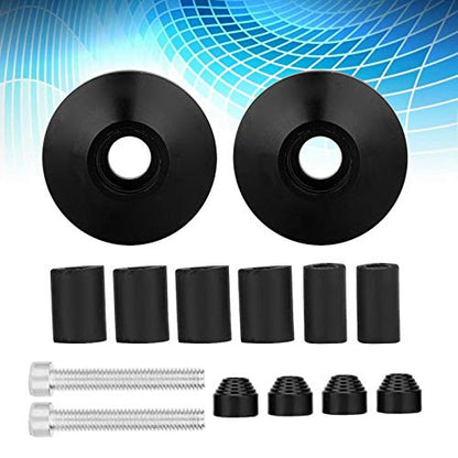 for motorcycle 1 inch handlebars end 1 inch Handlebar End Universal CNC Aluminum Alloy Motorcycle Handlebar Handle Bar End Accessory 1 Pair (black) - size: black
